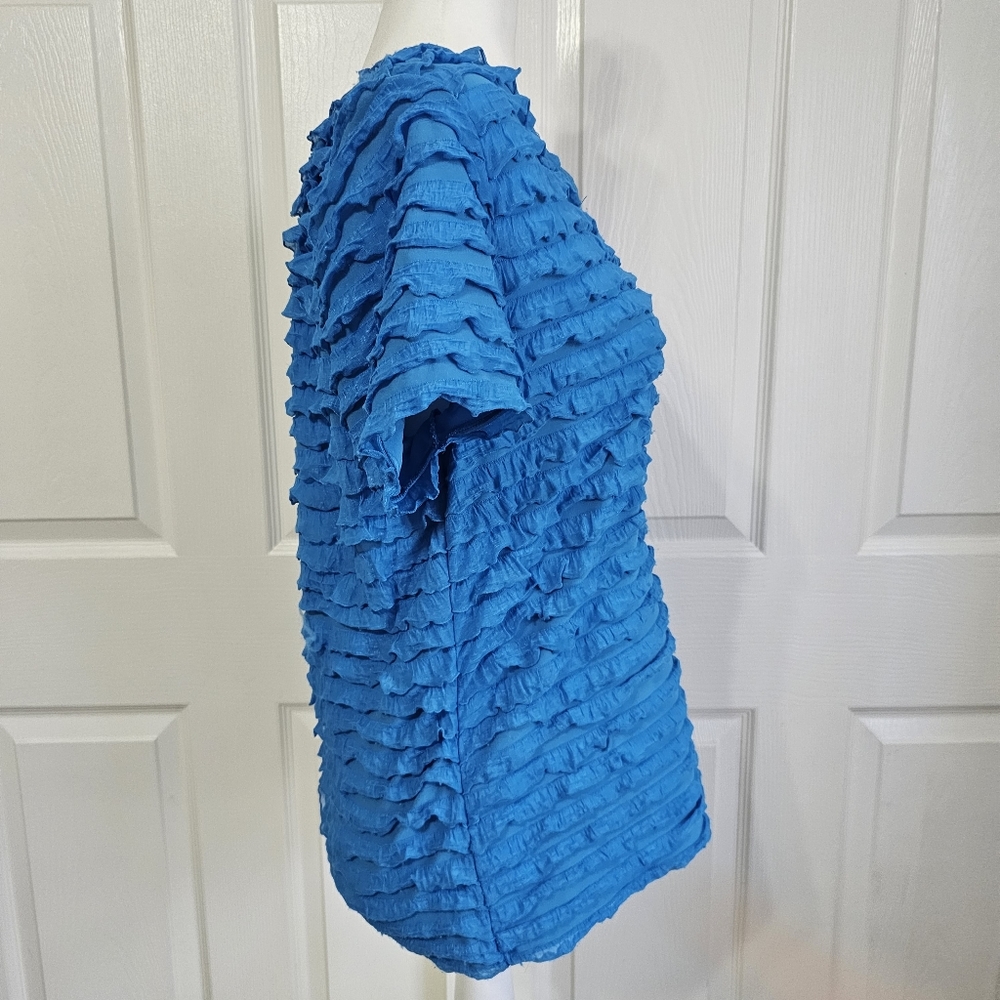 Sere Nade New York Blue Ruffled Top - Picture 2 of 4